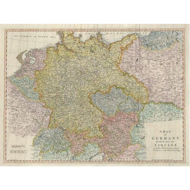 Large Antique Map of the German Empire For Sale - Image 6 of 6