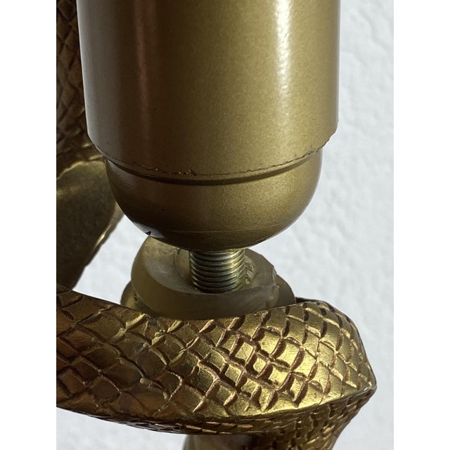 Vintage Bronze Cobra Lamp, 1970s For Sale - Image 18 of 18