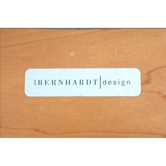 White Mark Goetz for Bernhardt Design “Laurel” Sculptural Walnut & Upholstered Bench – Architectural Modern Icon For Sale - Image 8 of 8