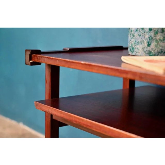 Wood Italian Teak Console Table, 1960s For Sale - Image 7 of 12