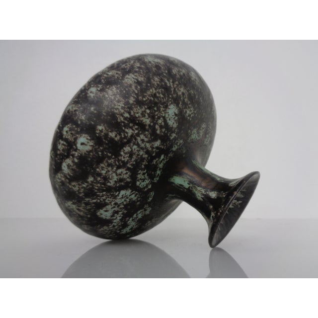 Black Studio Ceramic Vase by Gudrun & Ralf Unterstab for Kunsttöpferei Unterstab, 1970s For Sale - Image 8 of 16