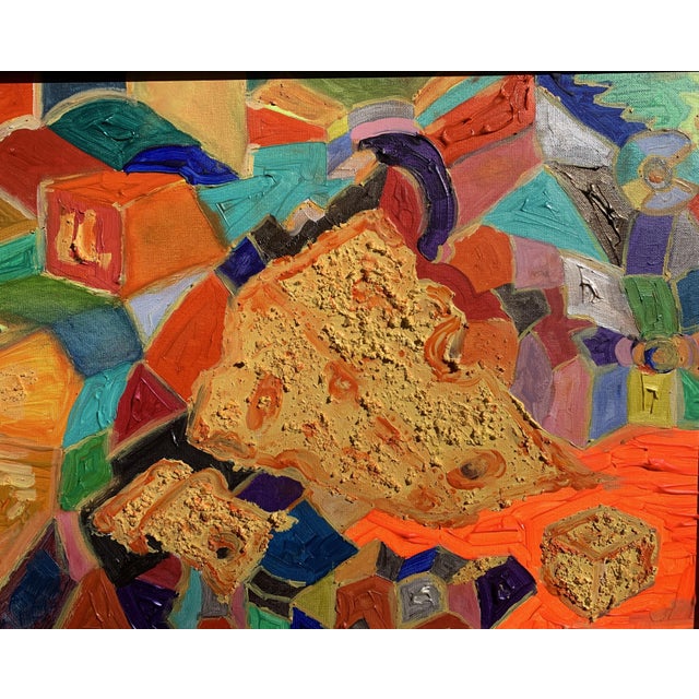 "Cheese" by Serg Graff Original Acrylic Painting on Canvas – Fantasy Abstract Cubism Bold, joyful, and instantly...