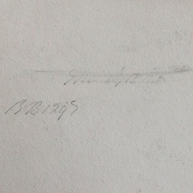 J. Ward, View from Point Hill, Original Pencil Drawing, 1920s-1940s For Sale - Image 6 of 10