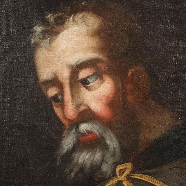 Saint Jude Thaddeus, Oil on Canvas, Framed For Sale - Image 4 of 11