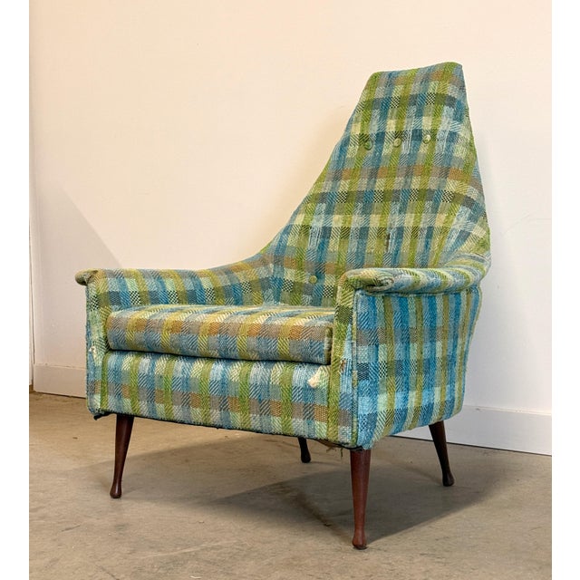 Ben Seibel Ben Seibel Mid Century Modern High Back Lounge Chair c.1960's For Sale - Image 4 of 9