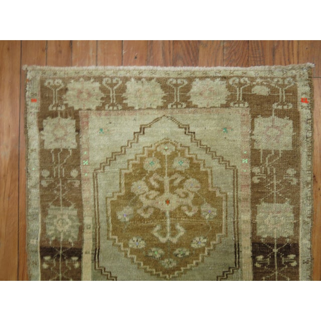 One of a kind, mid-20th-century Hand-knotted Turkish Anatolian Small Size square Rug. Professionally Washed & personally...