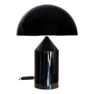 Black Atollo Table Lamp by Vico Magistretti for Oluce, 1979 For Sale