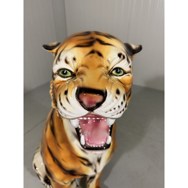Large Ceramic Tiger, Italy, 1970s For Sale - Image 4 of 18