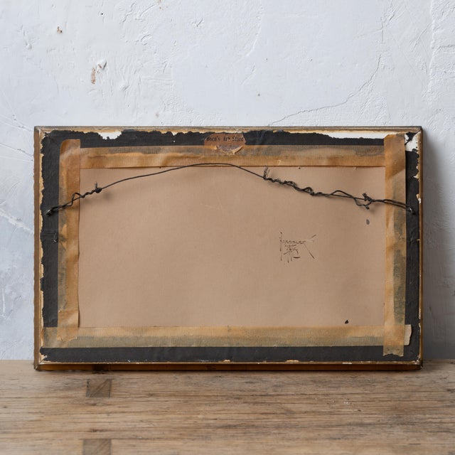 Wood Conrad F. Haeseler Winter Scene Painting For Sale - Image 7 of 9