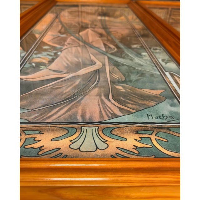 Alphonse Mucha, The Hours of the Day, 1970s, First Edition Archival Pigment Prints in Period Wood Frames, Set of 4 For Sale - Image 13 of 18