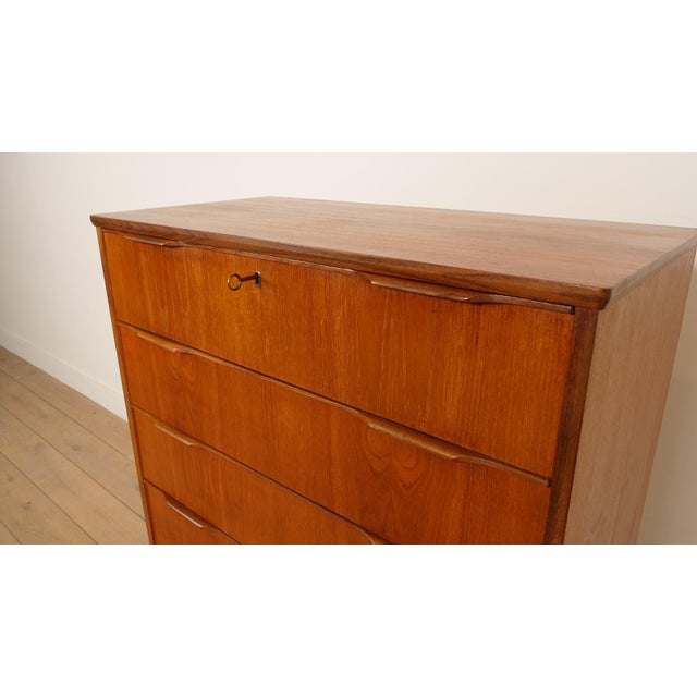 Wood Vintage Danish Chest of Drawers in Teak For Sale - Image 7 of 11