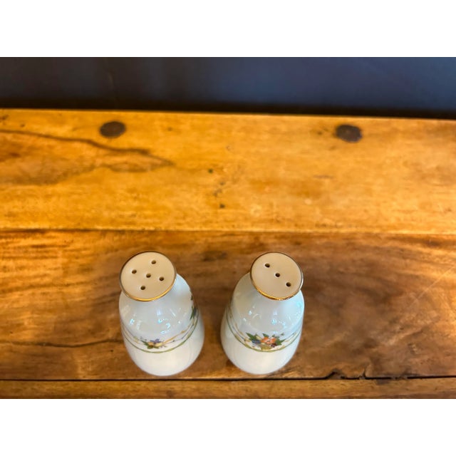 Neoclassical Noritake 8162 Salt and Pepper Shaker Set Featuring the Normandy Pattern For Sale - Image 3 of 8