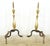 Metal Pair of Antique Federal Brass Fireplace Andirons For Sale - Image 7 of 8