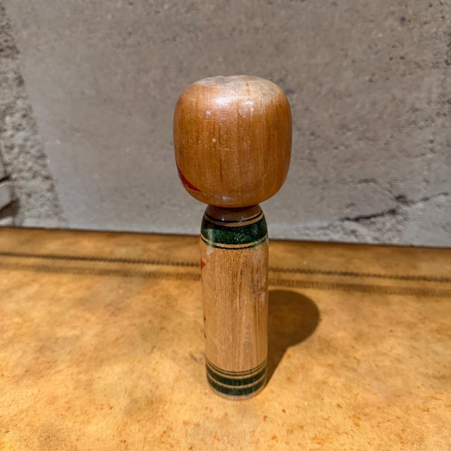 Japanese Kokeshi Doll Traditional Wooden Folk Art From Tohoku Region For Sale - Image 12 of 12