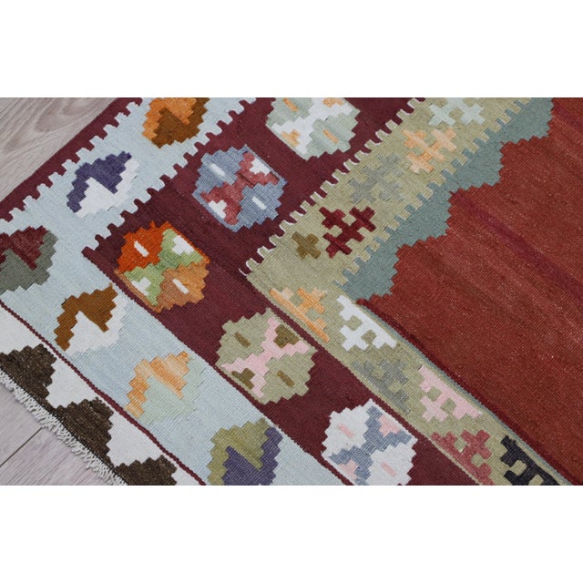 1960s Traditional Handmade Turkish Oushak Kilim Rug For Sale In Sacramento - Image 6 of 9