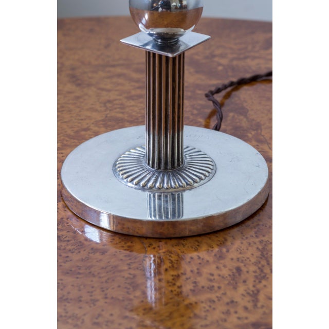 Silver Table Lamp by C. G. Hallberg, 1930s For Sale - Image 8 of 17