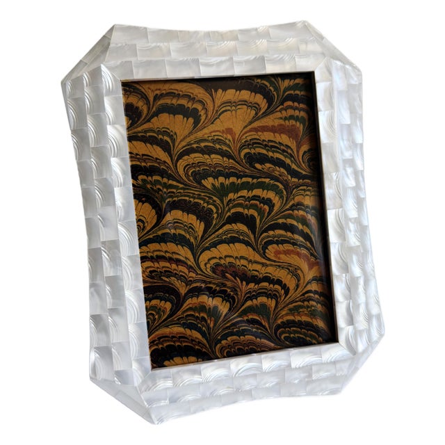Maitland Smith Style Mother of Pearl Picture Frame, Late 20th Century For Sale