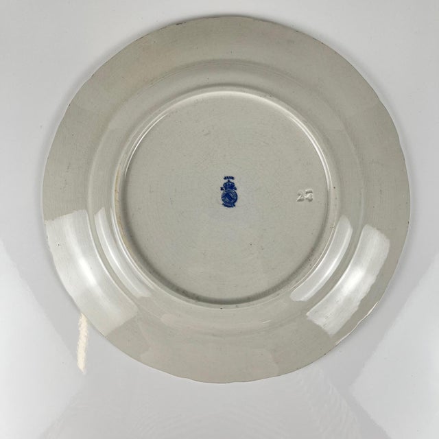Round Jane Model Platter from KG Lunéville, 1890s For Sale - Image 4 of 12