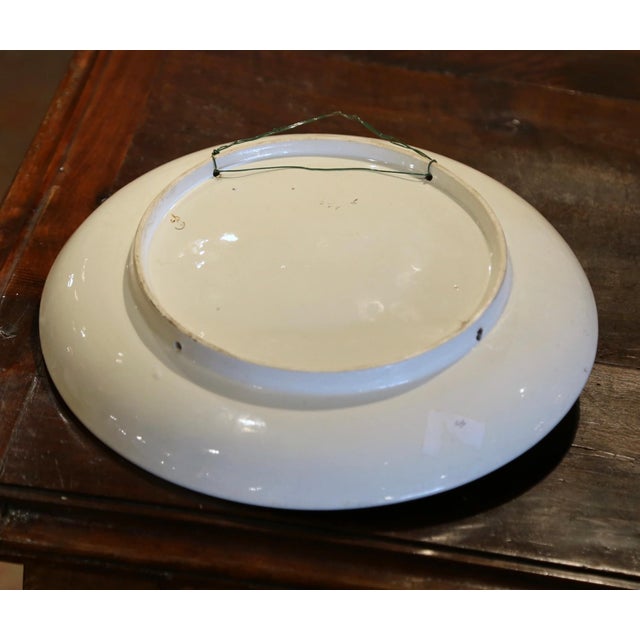 Late 19th Century 19th Century French Hand Painted Ceramic Barbotine Fruit Wall Platter For Sale - Image 5 of 5