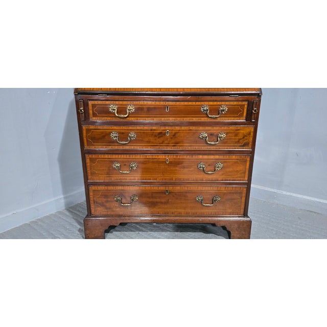 Georgian Inlaid Bureau Bookcase, 1790s For Sale - Image 17 of 18