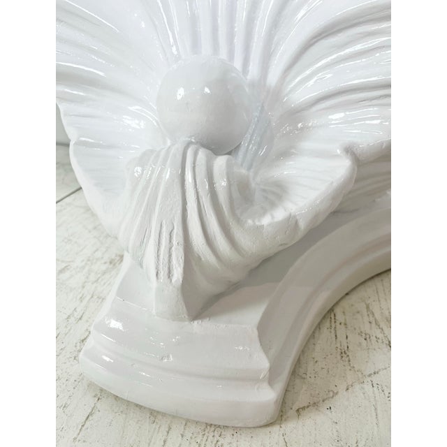 Vintage Plaster Shell Side Tables- A Pair For Sale - Image 10 of 12