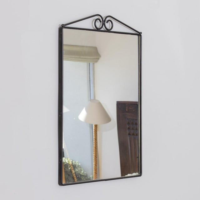 1950s French Iron Painted Mirror For Sale - Image 4 of 9