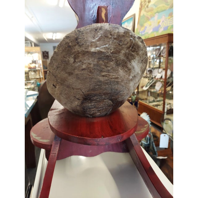 Wood 1950s Vintage Hand Painted Kids Swan Rocking Chair For Sale - Image 7 of 10