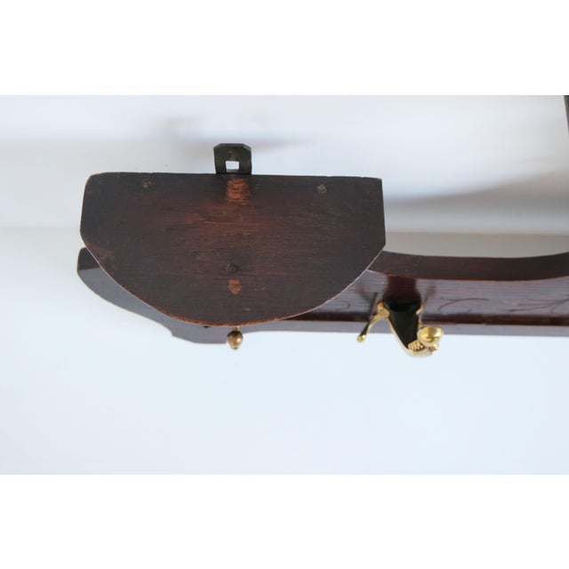 Blue Antique Dutch Renaissance Revival Delft Blue Tiles Brass Coat Rack, 1890 For Sale - Image 8 of 10