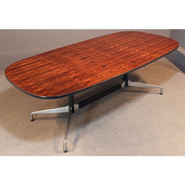 Brown 1970s 84 Inch Real Rosewood Table by Eames for Herman Miller For Sale - Image 8 of 14
