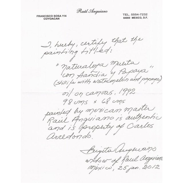 1992. Mexican painter Raul Anguiano 1915-2006. Canvas, oil. 68x98 cm Raul Anguiano.