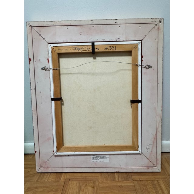 1970s Signed Oil Landscape Painting by p.k. Jones in Gilt Wood Frame For Sale In San Francisco - Image 6 of 8