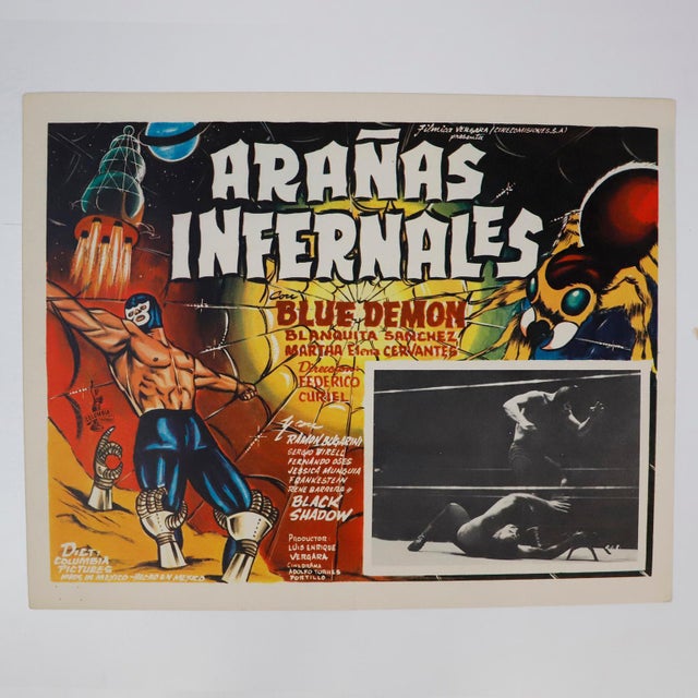 1950s Fantastic Collection of 8 Original and Rare Mexican Wrestling Movie Posters For Sale - Image 10 of 10