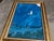 Late 20th Century Vintage Large Folk Art Tropical Landscape Painting With Egret in Gilt Wood Frame For Sale - Image 5 of 15