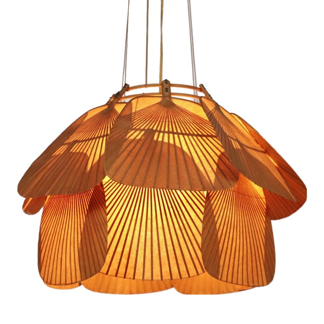 Uchiwa Series Ju-Yon Chandelier by Ingo Maurer for Design M, Germany, 1973 For Sale