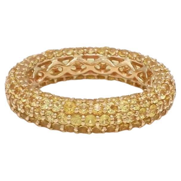 Early 21st Century Natural 4.16 cts yellow sapphire ring in 14k gold For Sale - Image 5 of 18