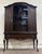 This is a stunning vintage Queen Anne style mahogany china cabinet, display cabinet, curio, or bookshelf cabinet with...