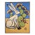 White Rabbit in High Desert Prickly Pear Modern Folk Art Painting For Sale