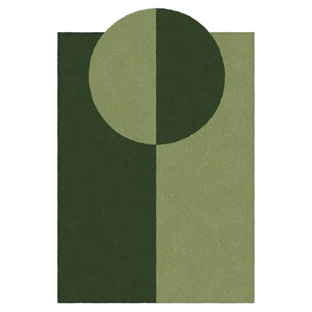 Green Circle Shape Out Rug from Marqqa For Sale