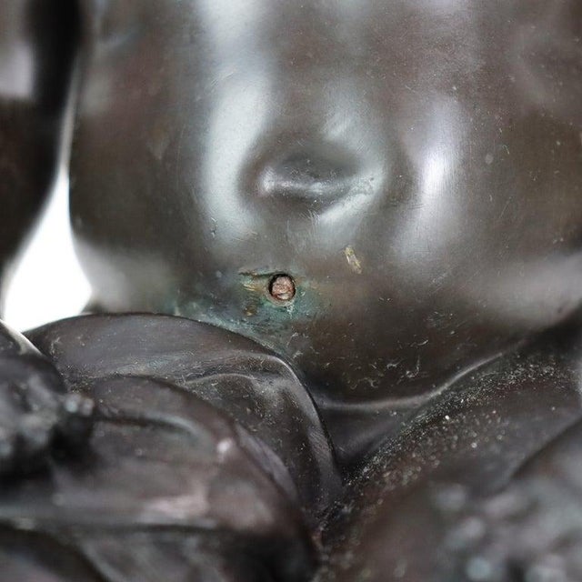 Antique Classical Bronze Sculpture of a Young Girl by L. V. E. Robert C1847 For Sale - Image 14 of 14