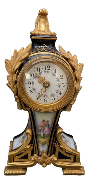 Gilt Bronze Mounted Porcelain Clock