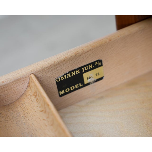 Danish Teak Model 75 Desk from Omann Jun, 1960s For Sale - Image 12 of 18