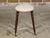 19th Century English Turned Oak 19th Century Stool on Casters with Oval Upholstered Seat For Sale - Image 5 of 12