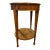 Vintage Lane Furniture Round Burl Wood Two-Tier Side Table With Candle Slide — Mid Century For Sale