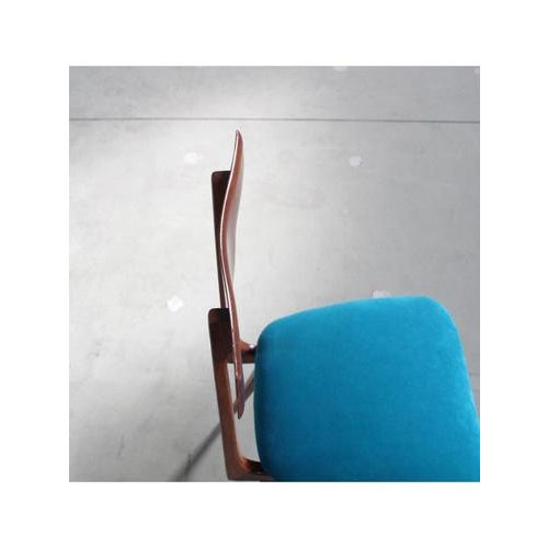 Velvet and Wood Chair, 1959 For Sale - Image 11 of 18