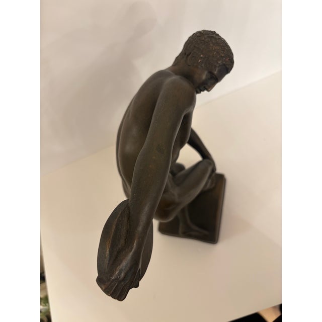 Vintage Bronze Sculpture of the Discobolus by Myron For Sale - Image 4 of 6