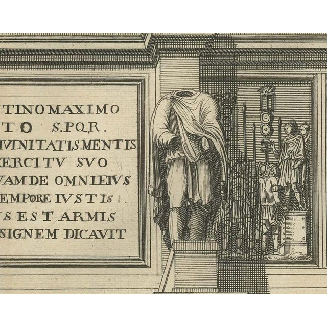 18th Century Bernard de Montfaucon, Arch of Constantine in Full Elevation with Six Small Arches, 1722, Engraving For Sale - Image 5 of 8