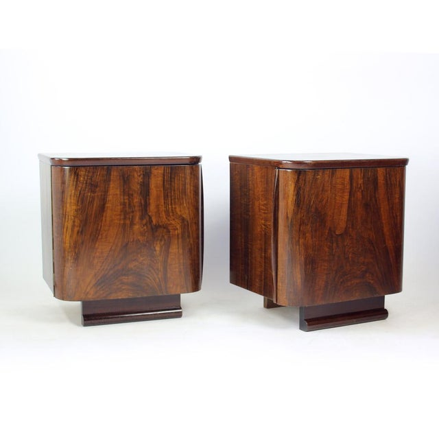 Vintage Bedside Tables in Faux Grain Finish, 1950s, Set of 2 For Sale - Image 14 of 16
