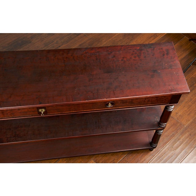 Antique French Louis Philippe Style Provincial Mahogany Console Table