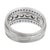 Vintage Diamond Sapphire 18k White Gold Band, Size 6.25 For Sale In Los Angeles - Image 6 of 7