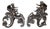 Pair Bronze and Iron, Fireplace Decorations For Sale